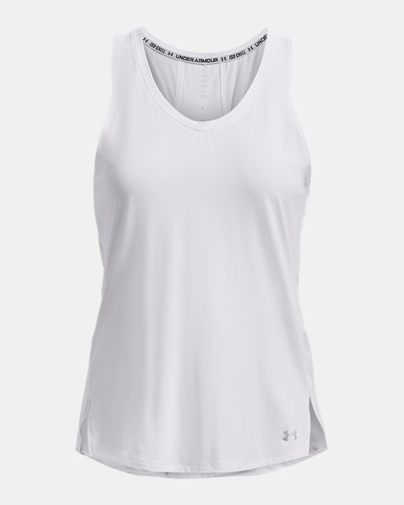 Camiseta sin mangas UA Iso-Chill 200 Laser para mujer, White, pdpMainDesktop image number 5